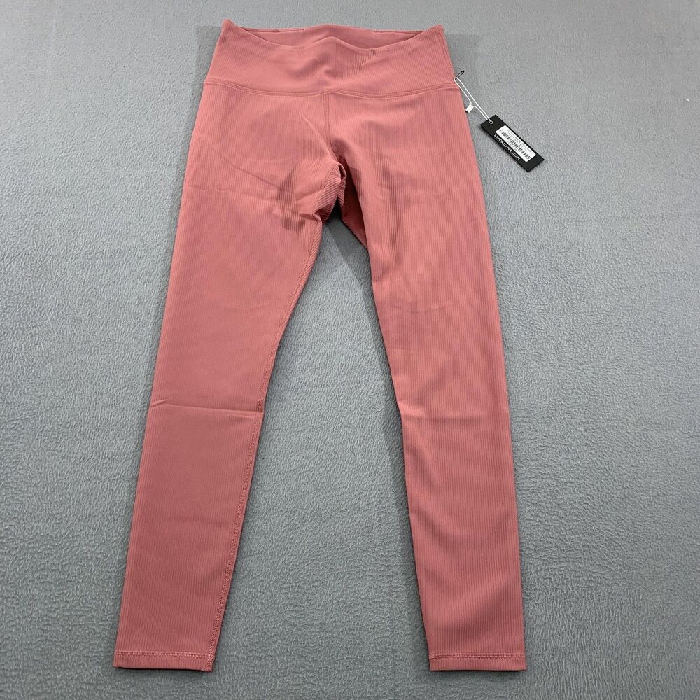 Linc Active Want It Legging Womens Large Deco Rose High Rise Ribbed Yoga Pants